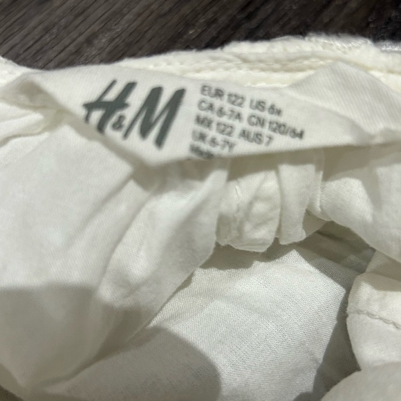 White embroidered Collar Blouse for kids - Picture 6 of 8